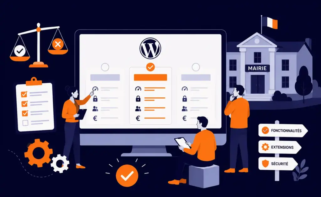 Illustration du choix d'un CMS WordPress pour le site internet d'une collectivité territoriale